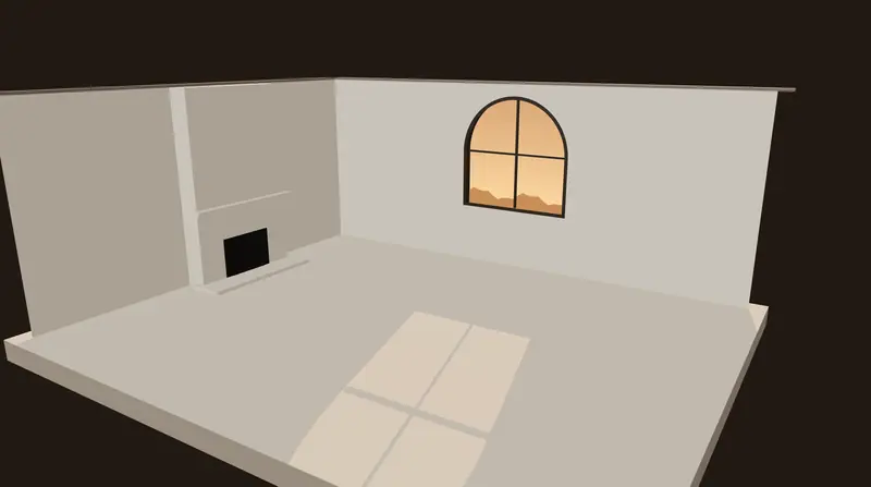 The example room at stage 02, architecture